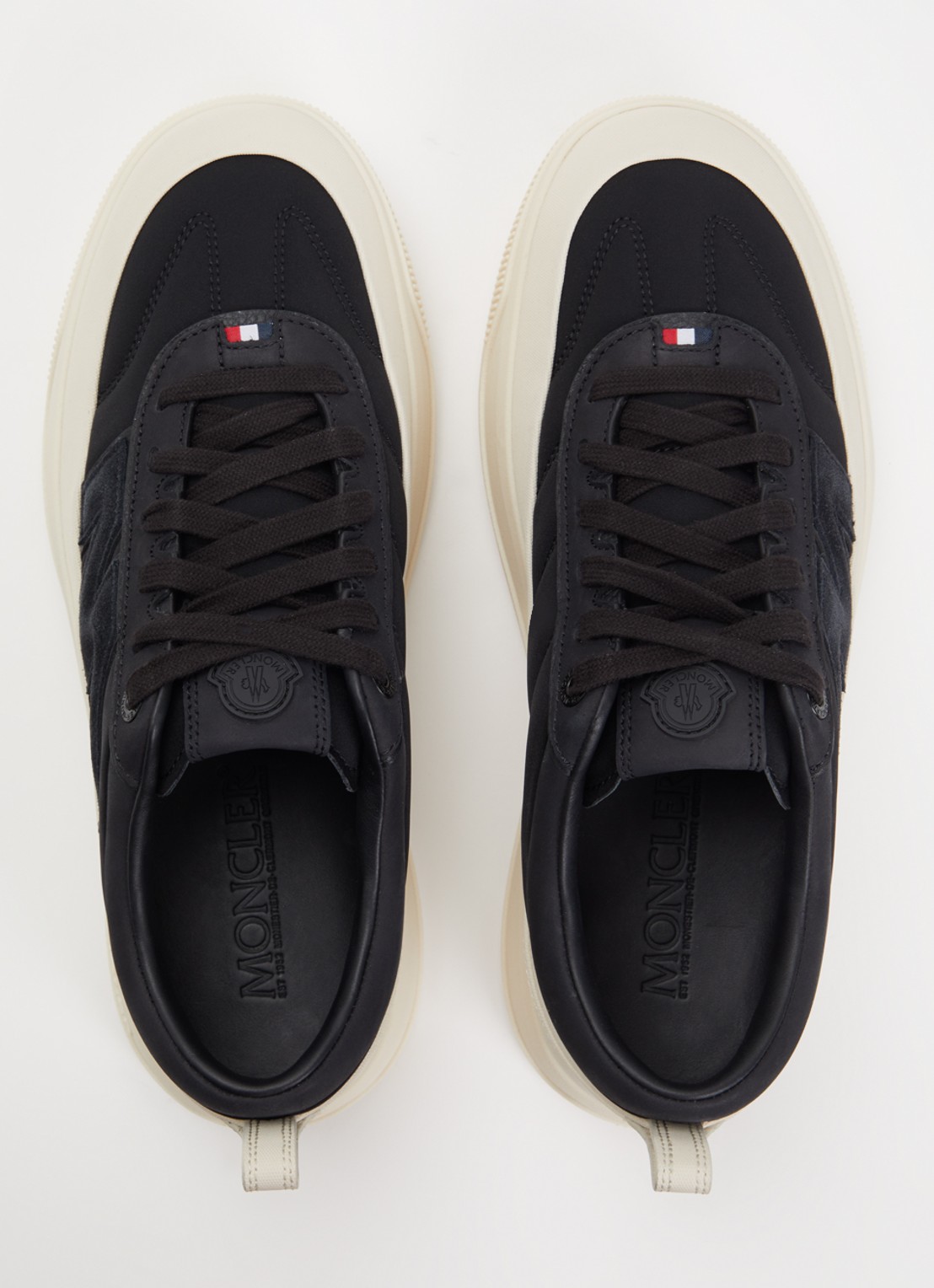 Moncler Monpulse sneaker met suède details - detail 4 zwart