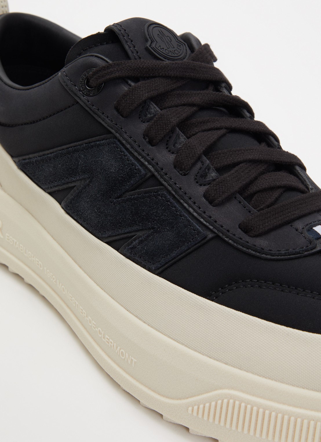 Moncler Monpulse sneaker met suède details - detail 6 zwart