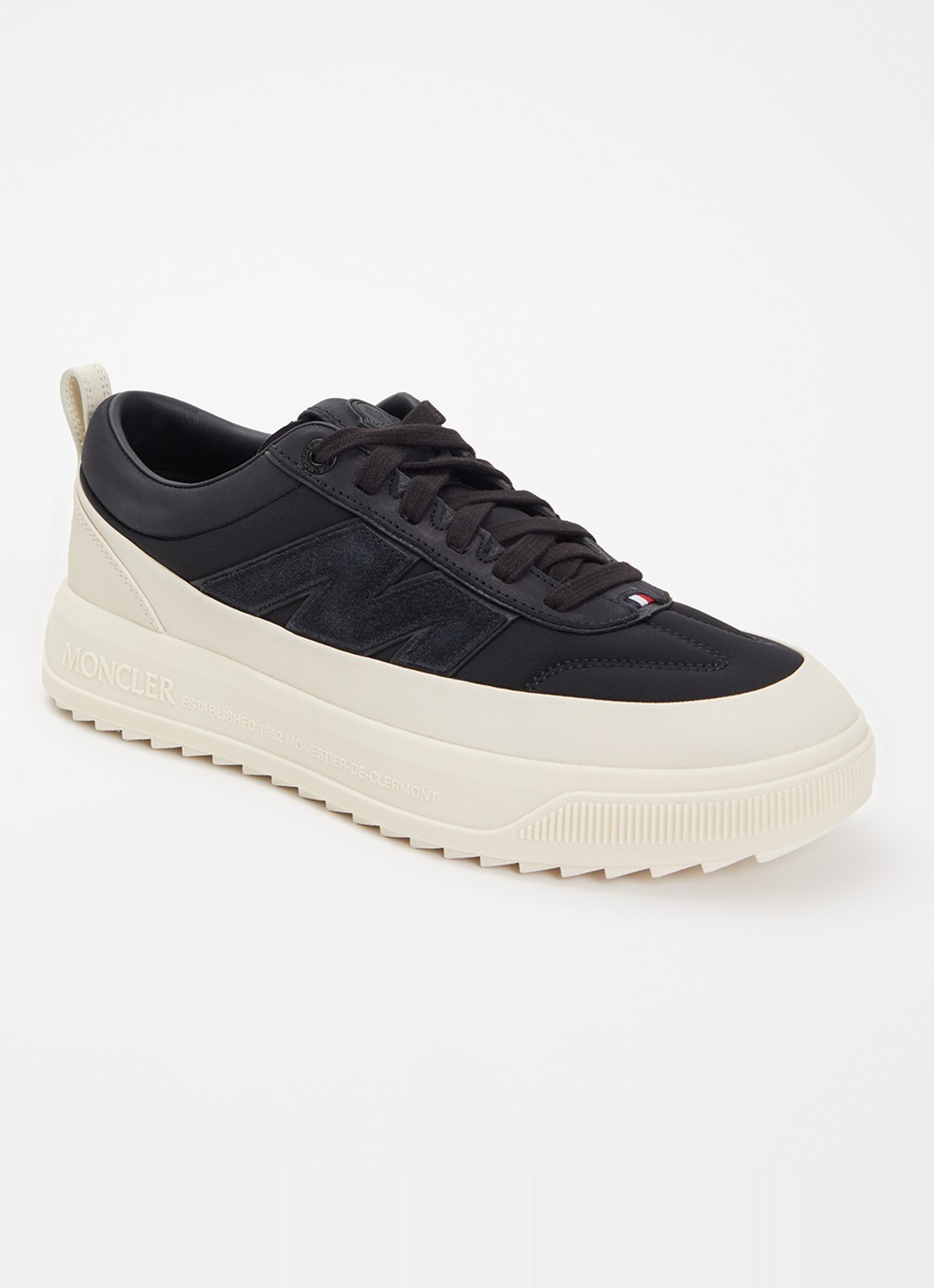 Moncler Monpulse sneaker met suède details - voorkant zwart