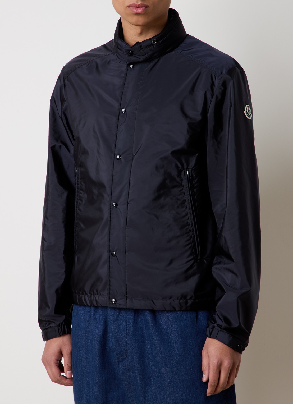 Moncler Montriond windjack met opbergbare capuchon - detail donkerblauw