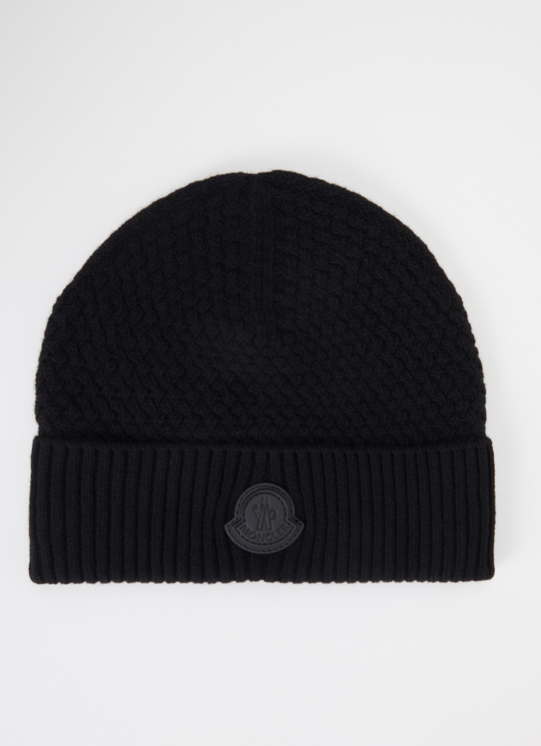 Moncler Muts in kasjmierblend   - voorkant zwart