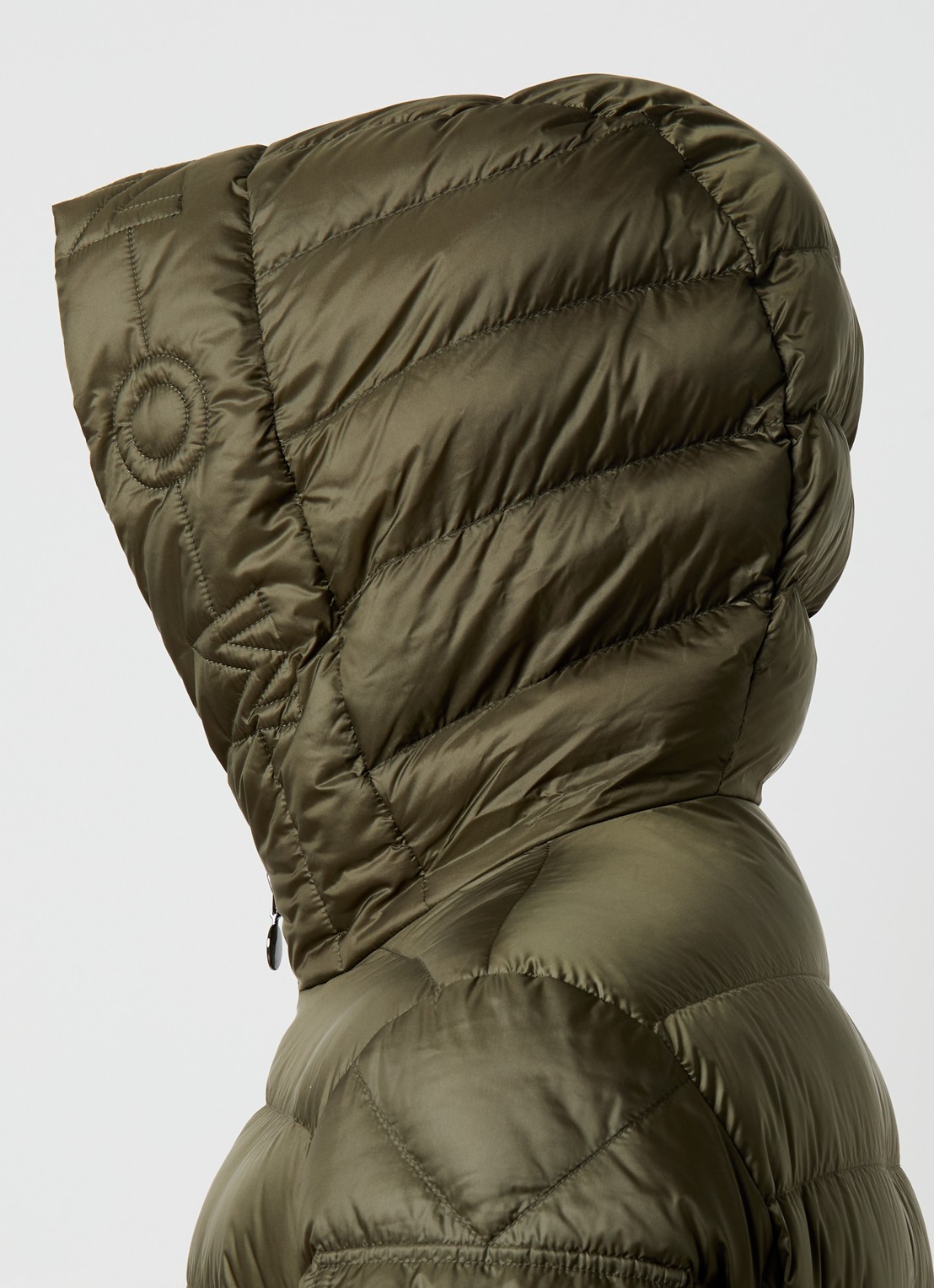 Moncler Najan puffer jack met donsvulling en ritszakken - detail 3 mosgroen