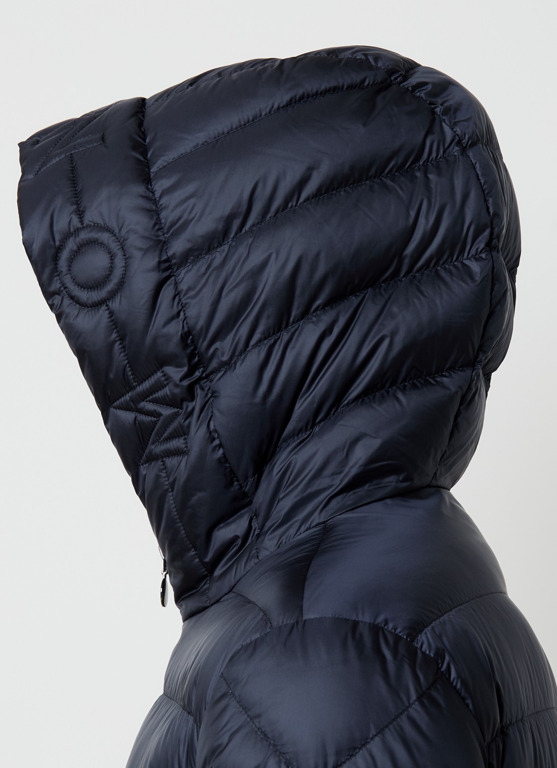 Moncler Najan puffer jack met donsvulling en ritszakken - detail 5 donkerblauw