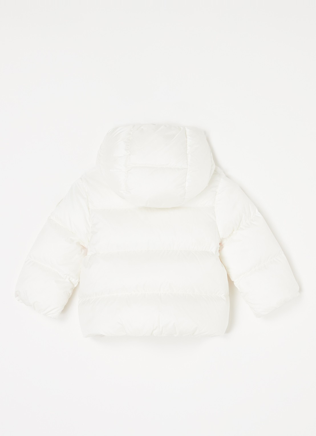 Moncler Natas gewatteerde jas met donsvulling en details van imitatiebont - achterkant wit