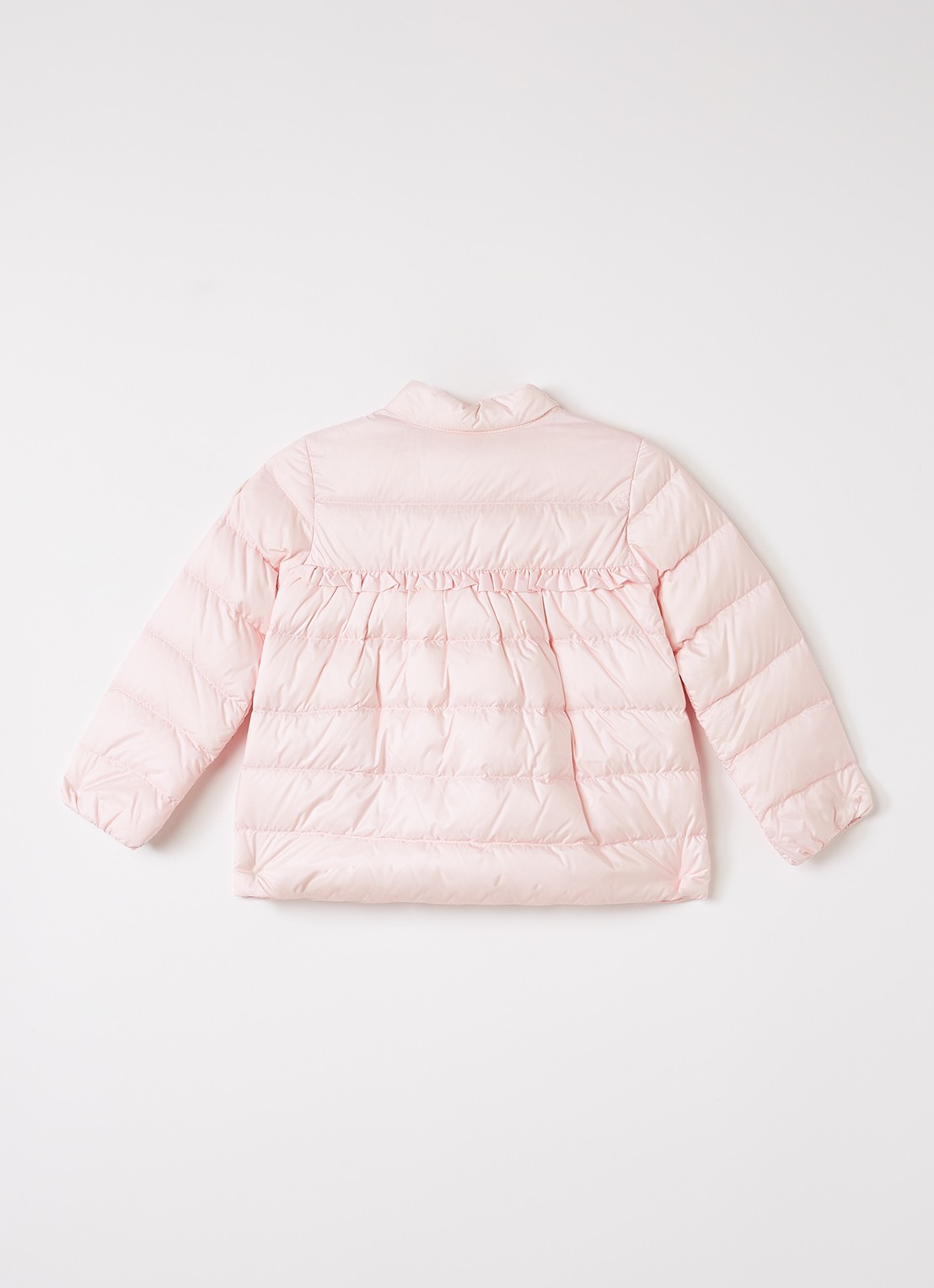 Moncler Nazife gewatteerd jack met donsvulling en volant - achterkant 3 lichtroze