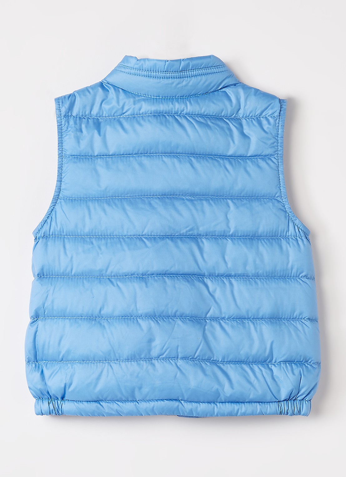 Moncler New Amaury gewatteerde bodywarmer met donsvulling en logo - achterkant blauw