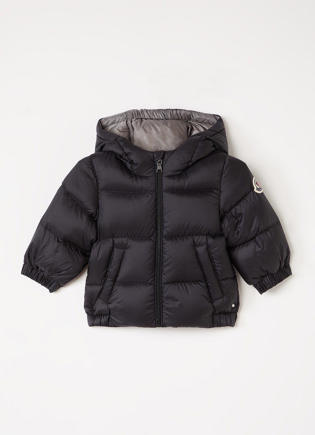 Moncler New Macaire pufferjack met donsvulling - voorkant 3 zwart