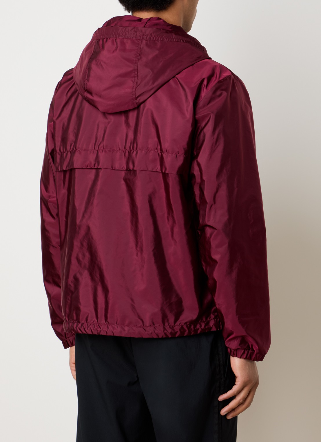 Moncler Nidge windjack met capuchon en steekzakken - achterkant aubergine
