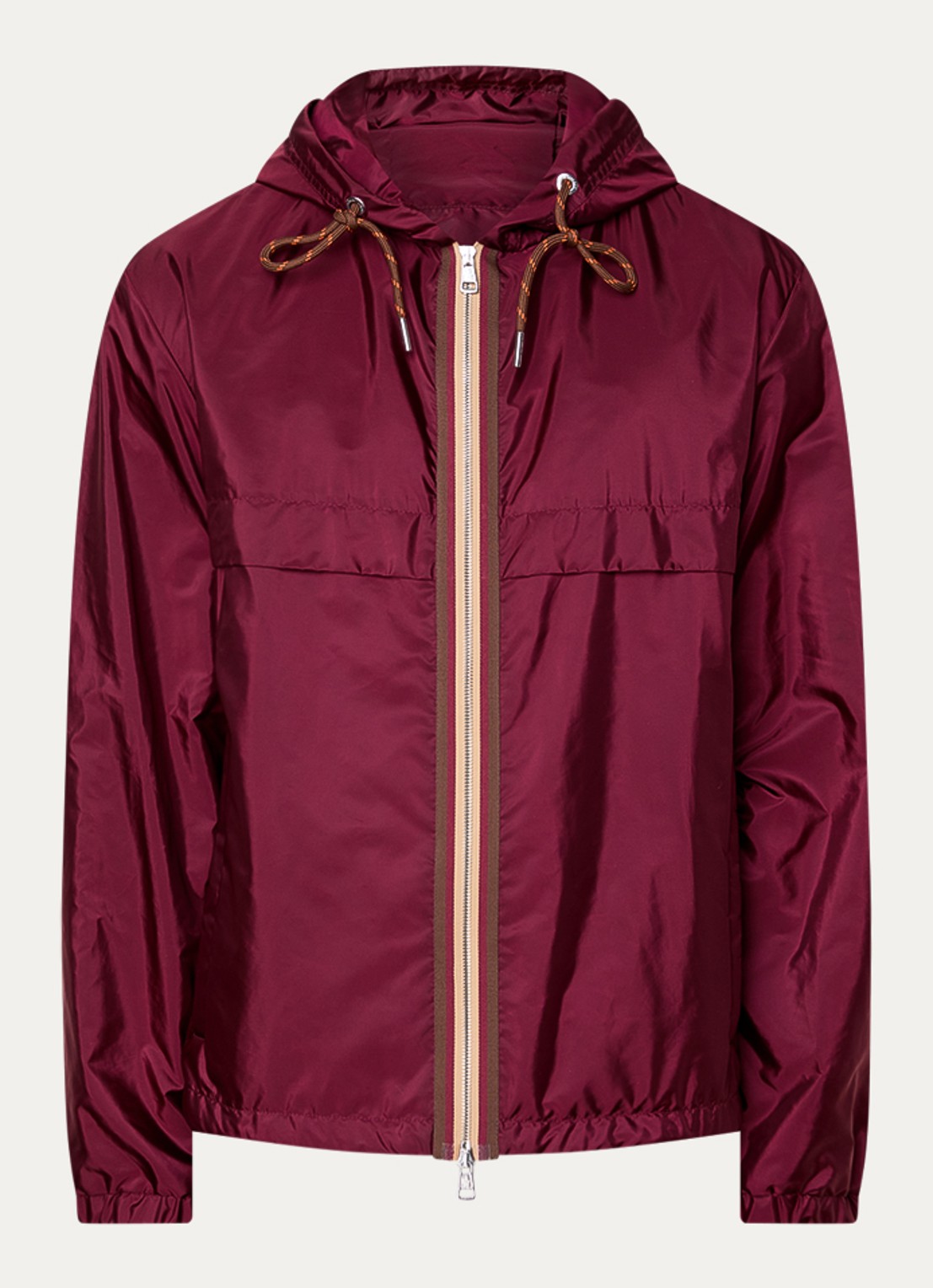 Moncler Nidge windjack met capuchon en steekzakken - voorkant 2 aubergine