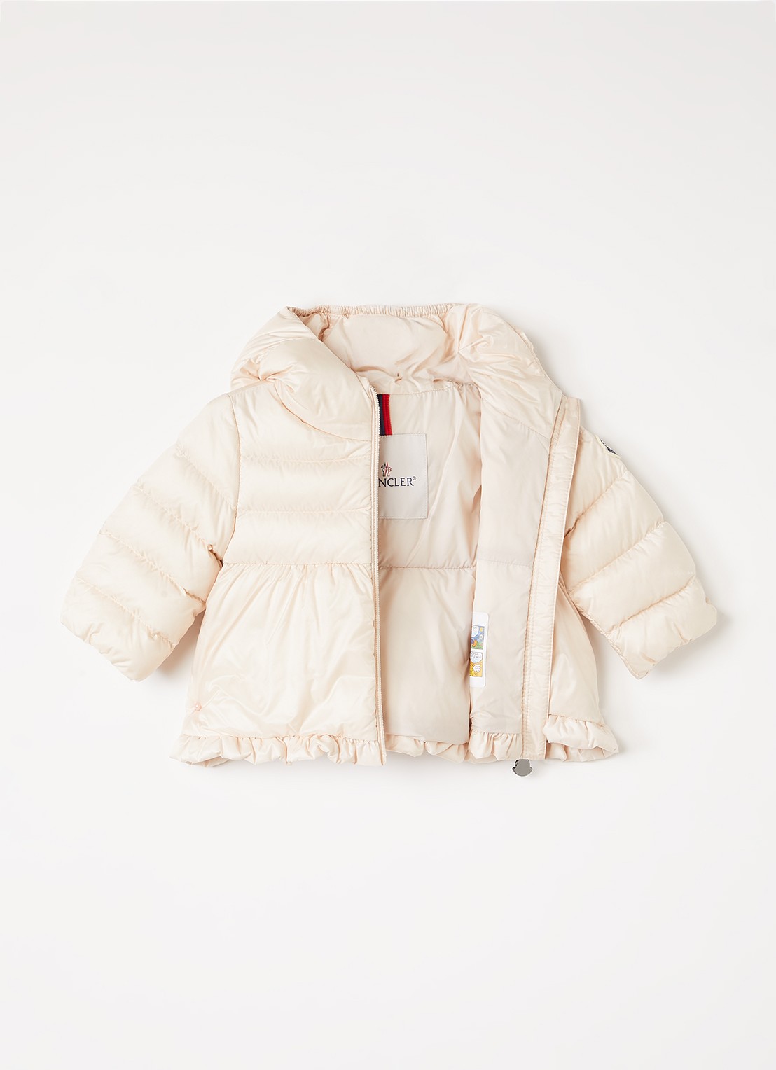 Moncler Odile pufferjack met donsvulling - voorkant 2 creme