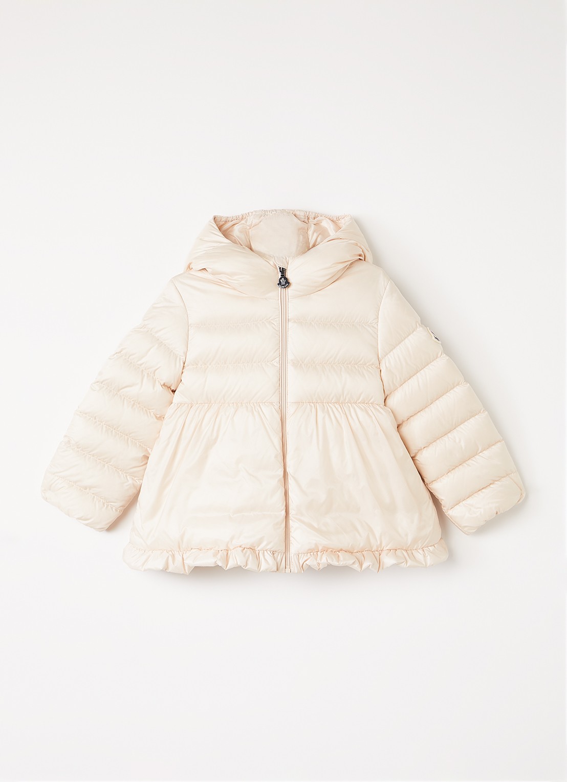 Moncler Odile pufferjack met donsvulling - voorkant 3 creme