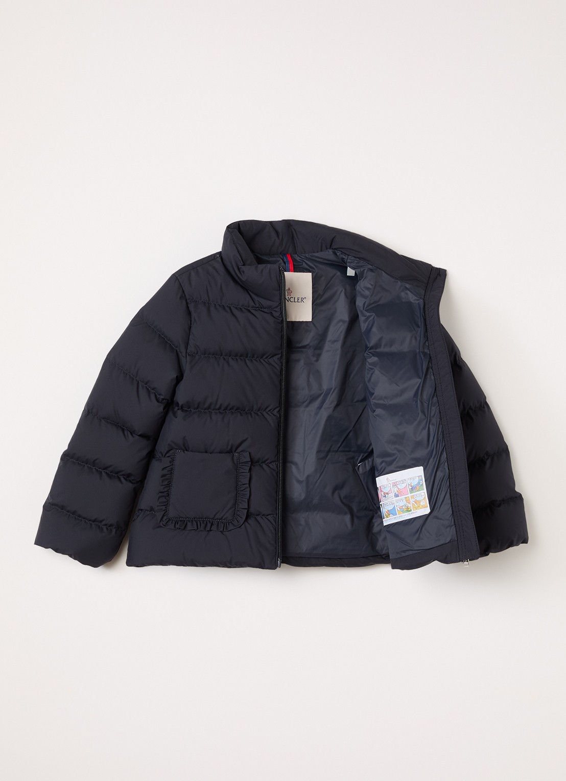 Moncler Onica puffer jack met donsvulling - voorkant 3 donkerblauw