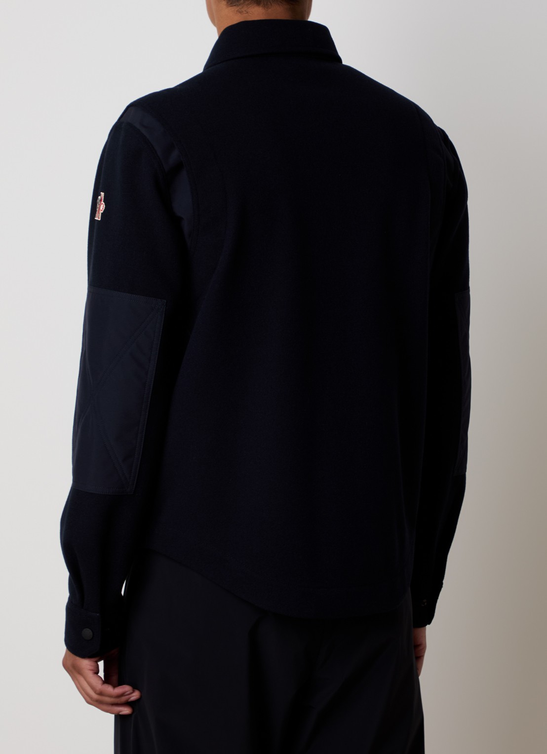 Moncler Overshirt met logoborduring en klepzakken - achterkant 5 donkerblauw