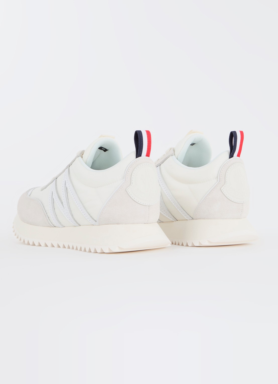 Moncler Pacey sneaker met suéde details - achterkant wit