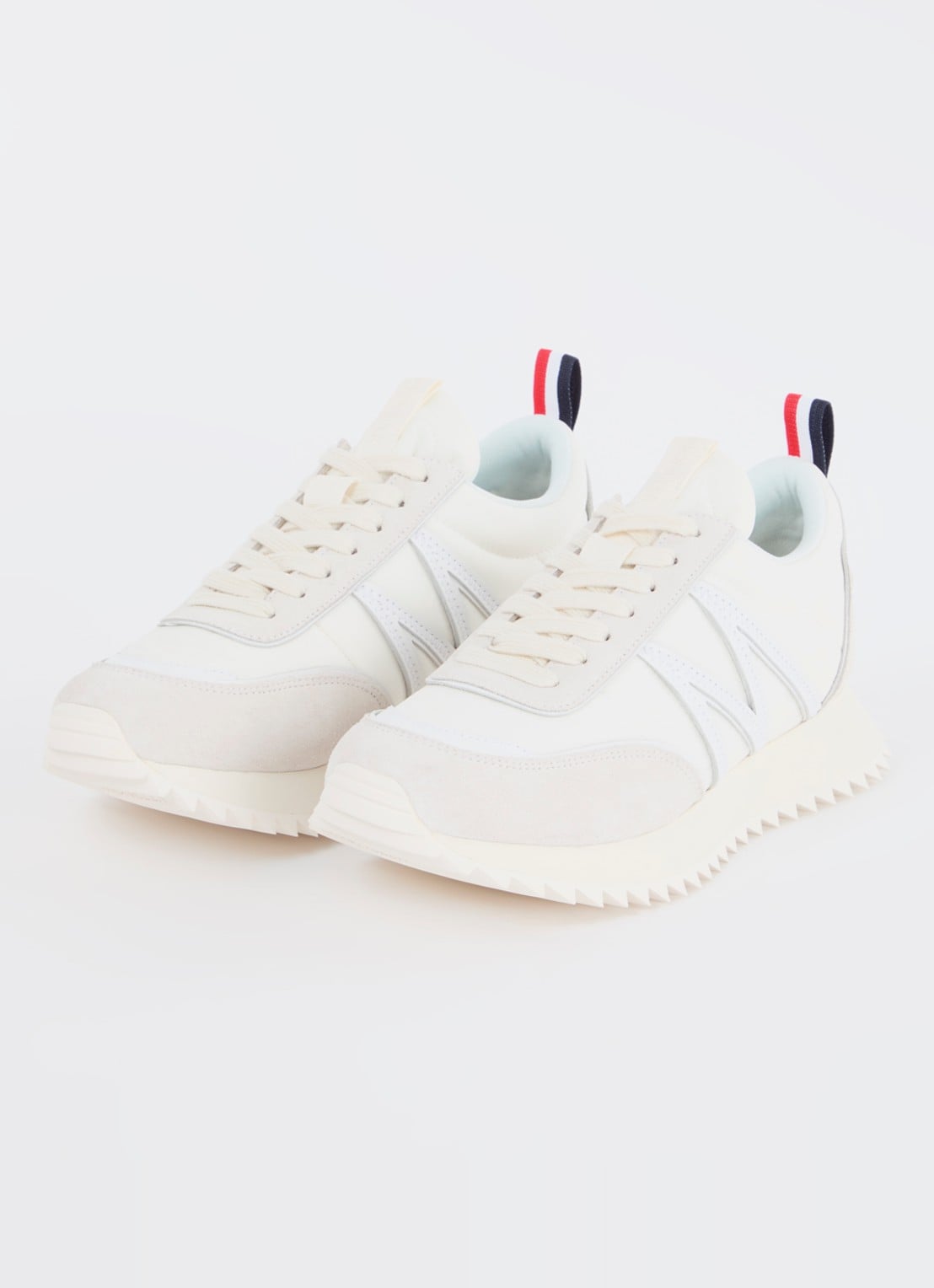 Moncler Pacey sneaker met suéde details - detail 2 wit