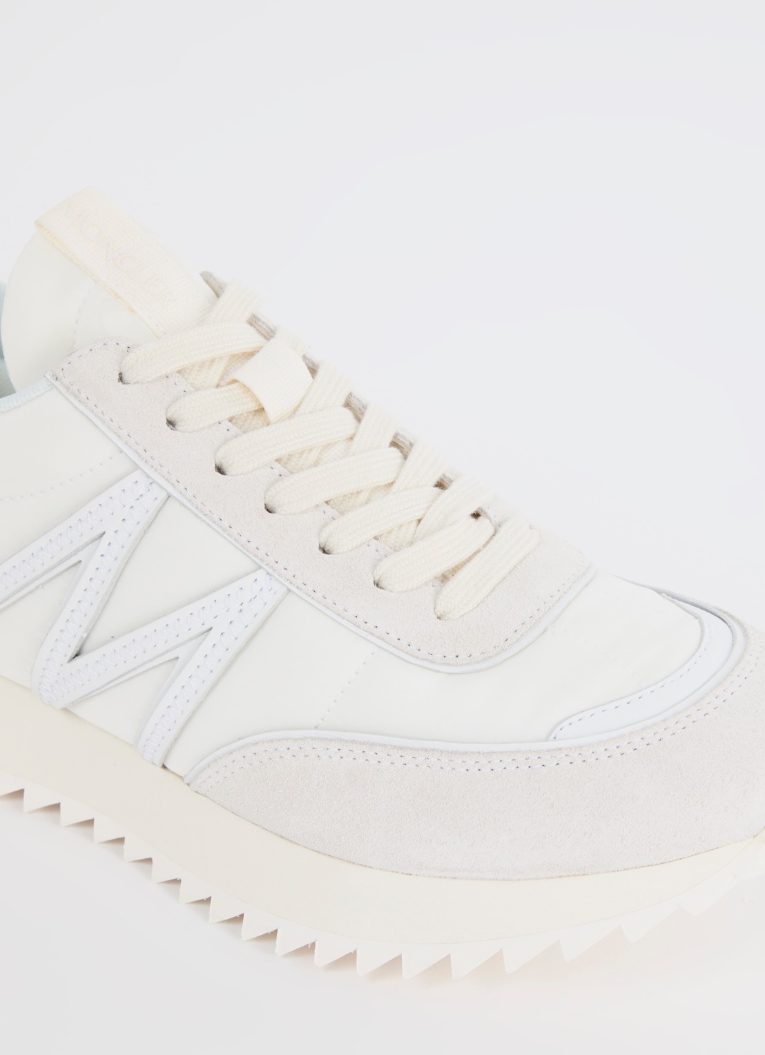 Moncler Pacey sneaker met suéde details - detail 5 wit