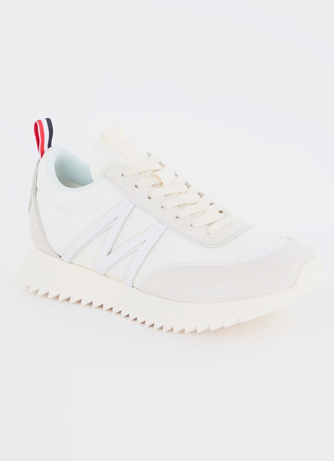 Moncler Pacey sneaker met suéde details - voorkant 6 wit