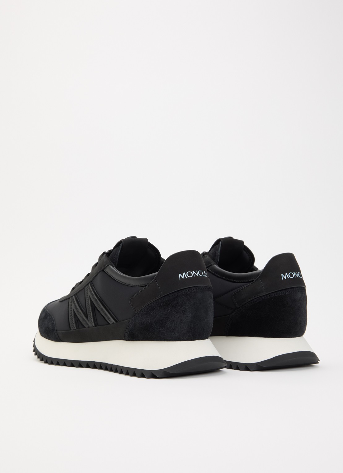 Moncler Pacey2 sneaker met details van nubuck en suède - achterkant 7 zwart