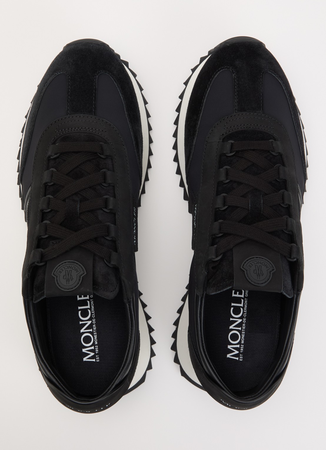 Moncler Pacey2 sneaker met details van nubuck en suède - detail 2 zwart