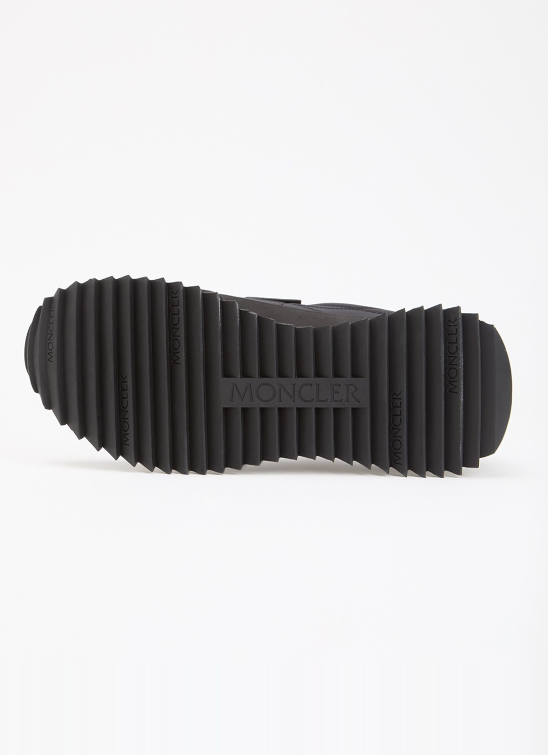 Moncler Pacey2 sneaker met suède details en logo - detail 4 zwart