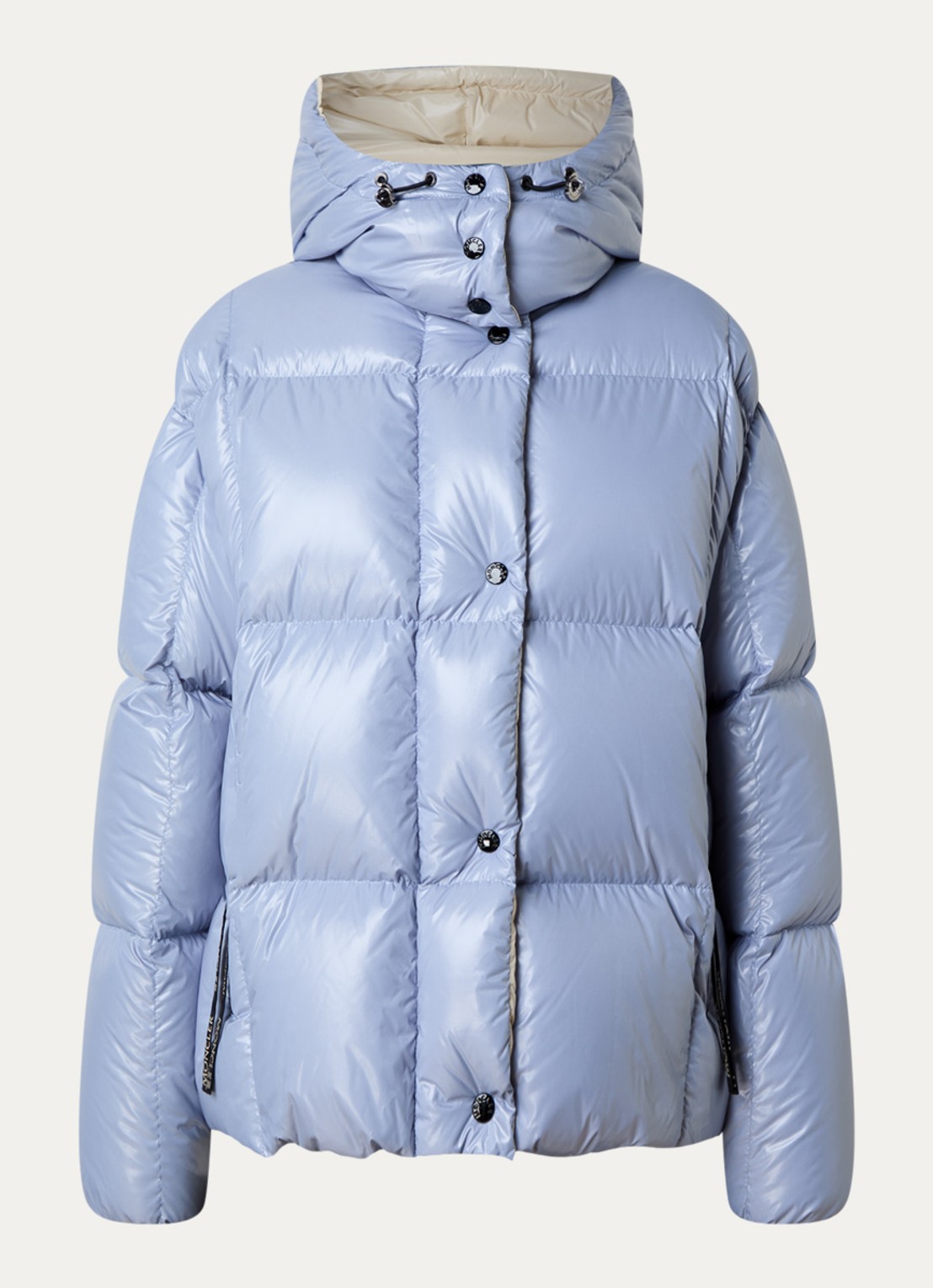 Moncler Parana puffer jack met donsvulling en afneembare capuchon - voorkant 4 donkerblauw