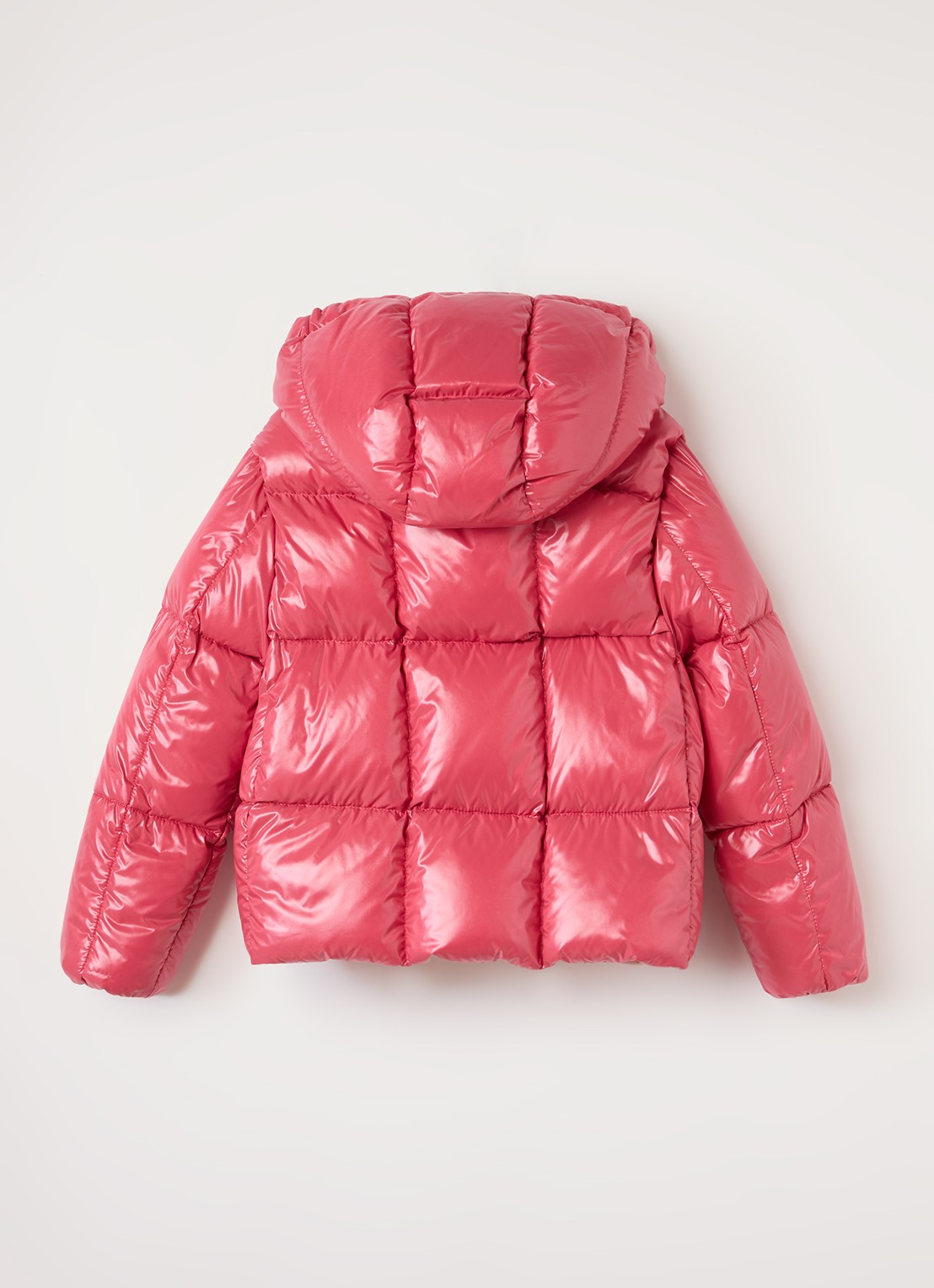 Moncler Parana puffer jack met donsvulling - achterkant koraalrood