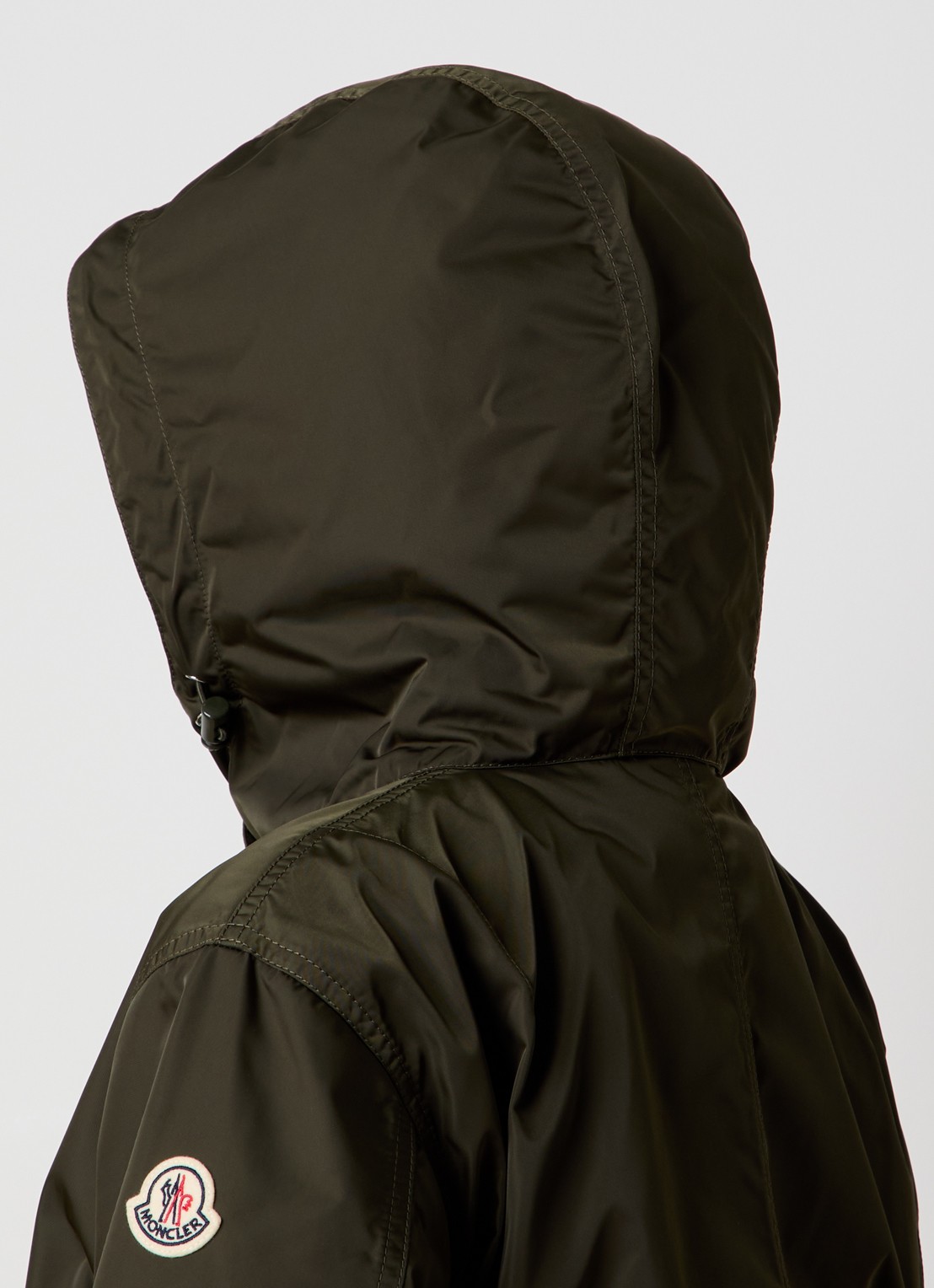 Moncler Parka met capuchon en trekkoord - detail 3 olijfgroen