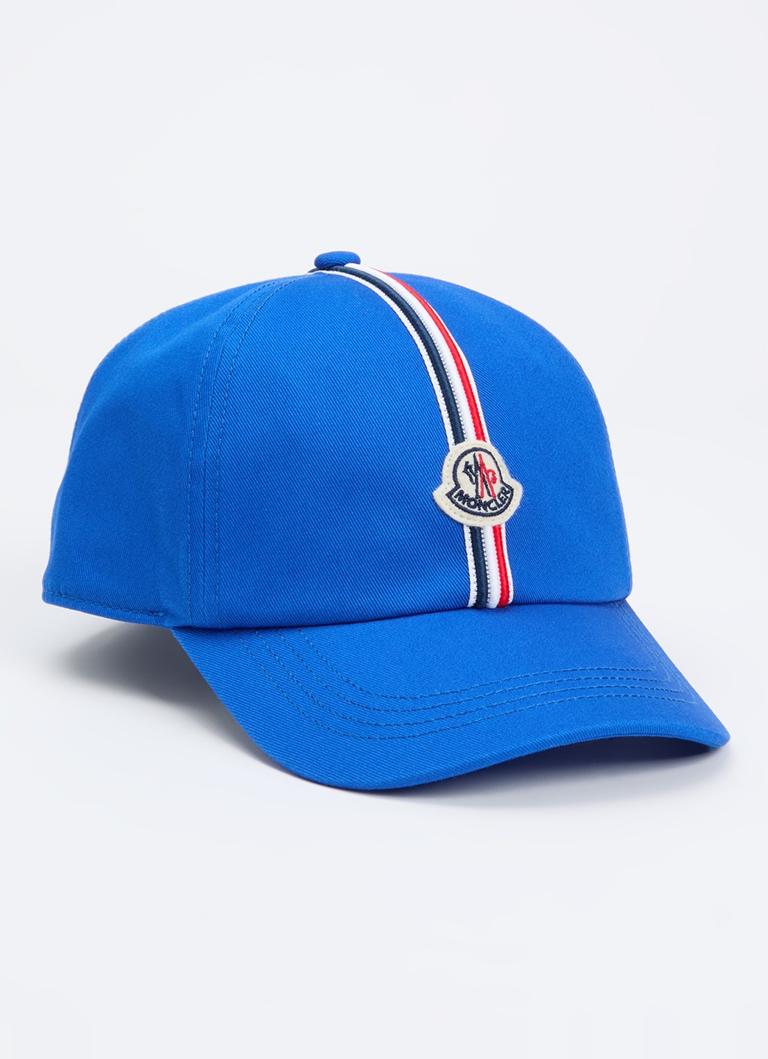 Moncler Pet met logoborduring - voorkant 2 kobaltblauw