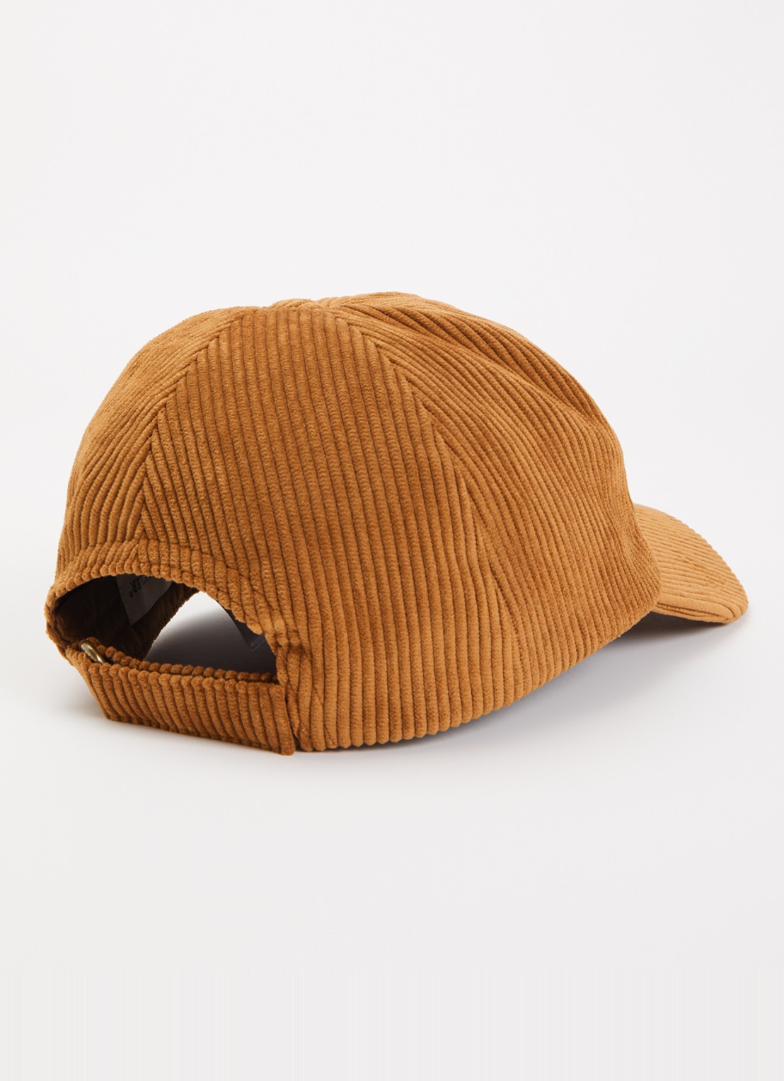 Moncler Pet van corduroy met logo  - detail roestbruin