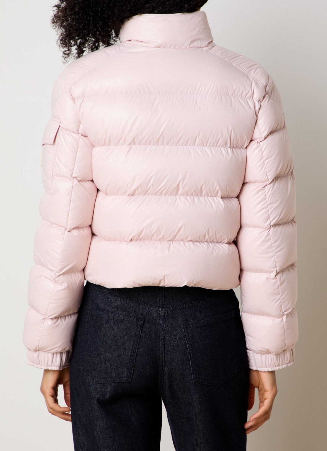 Moncler Petra gewatteerd jack met donsvulling en logo - achterkant 3 fuchsia