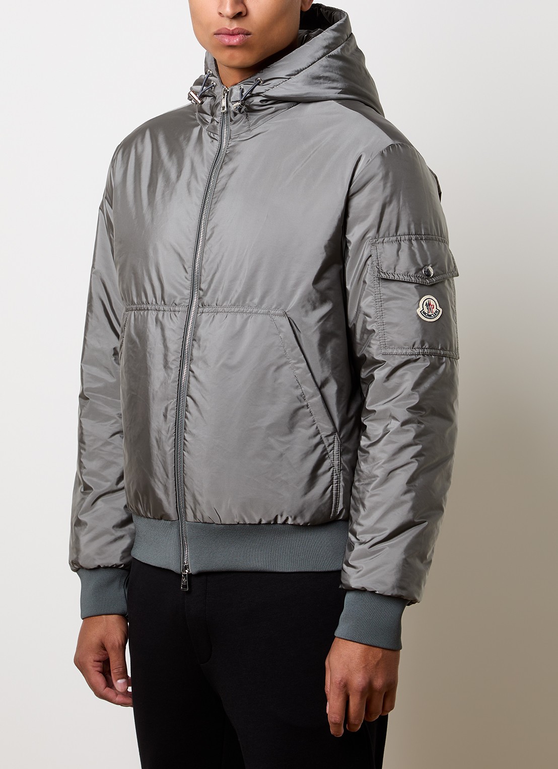Moncler Poiliot jack met donsvulling en steekzakken - detail 2 grijs