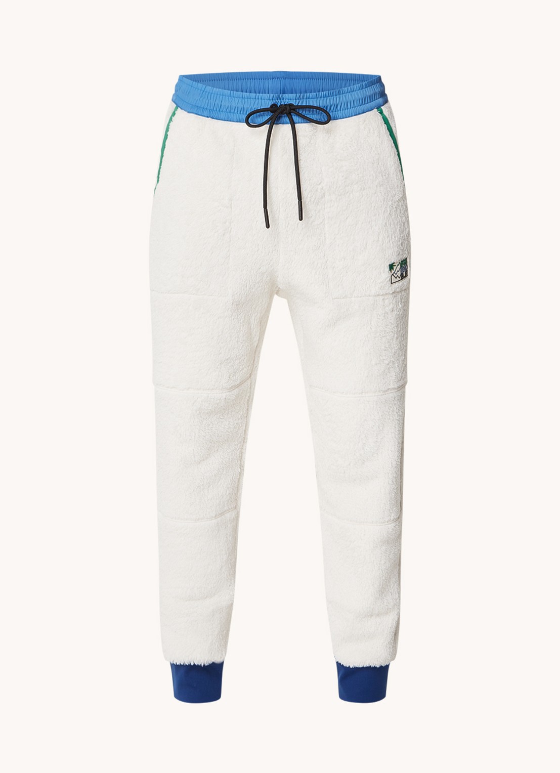 Moncler Polartec tapered fit joggingbroek van fleece - voorkant wit