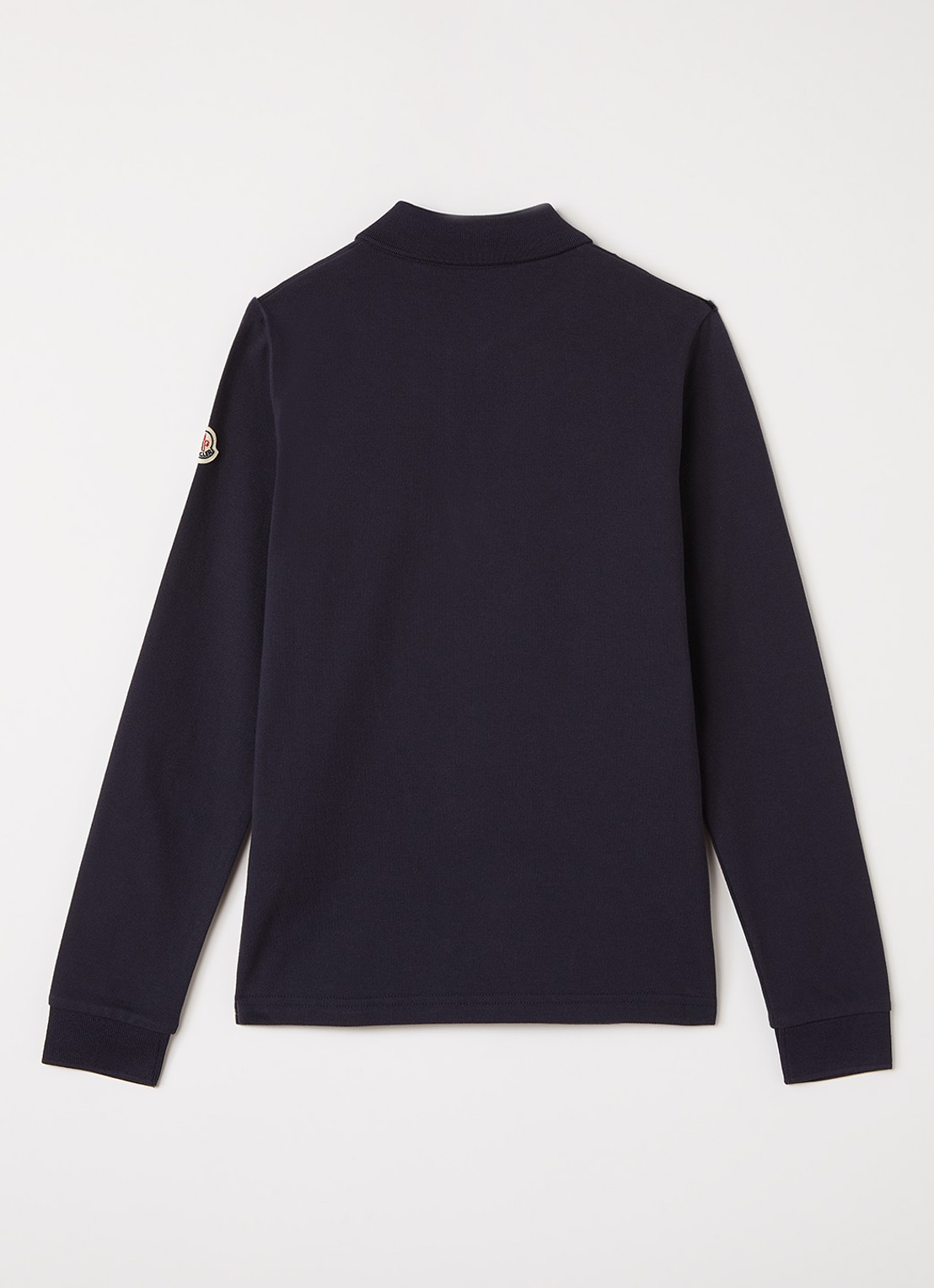 Moncler Polo met logoborduring - voorkant 2 donkerblauw