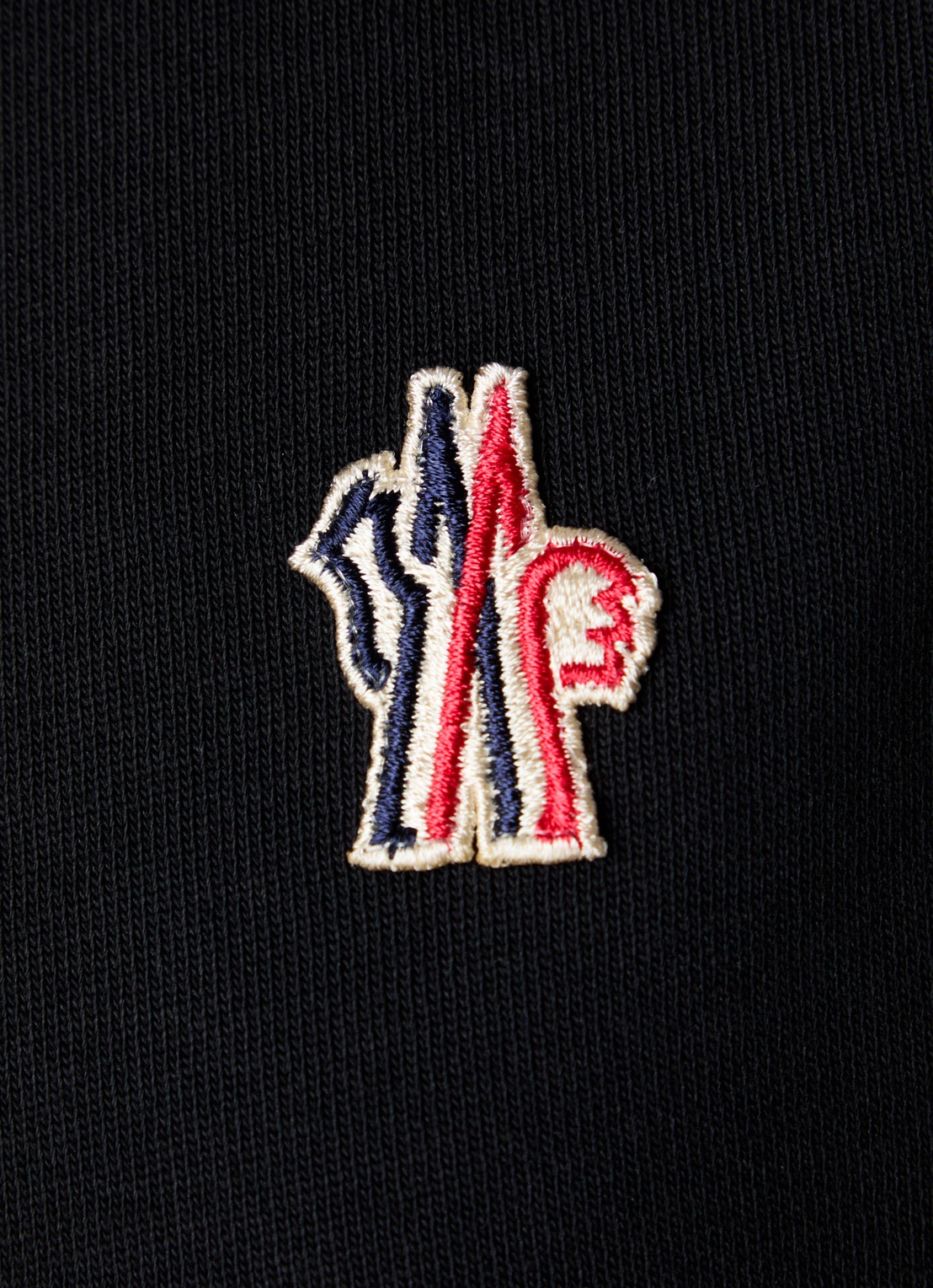 Moncler Polo met logoborduring - detail 4 zwart