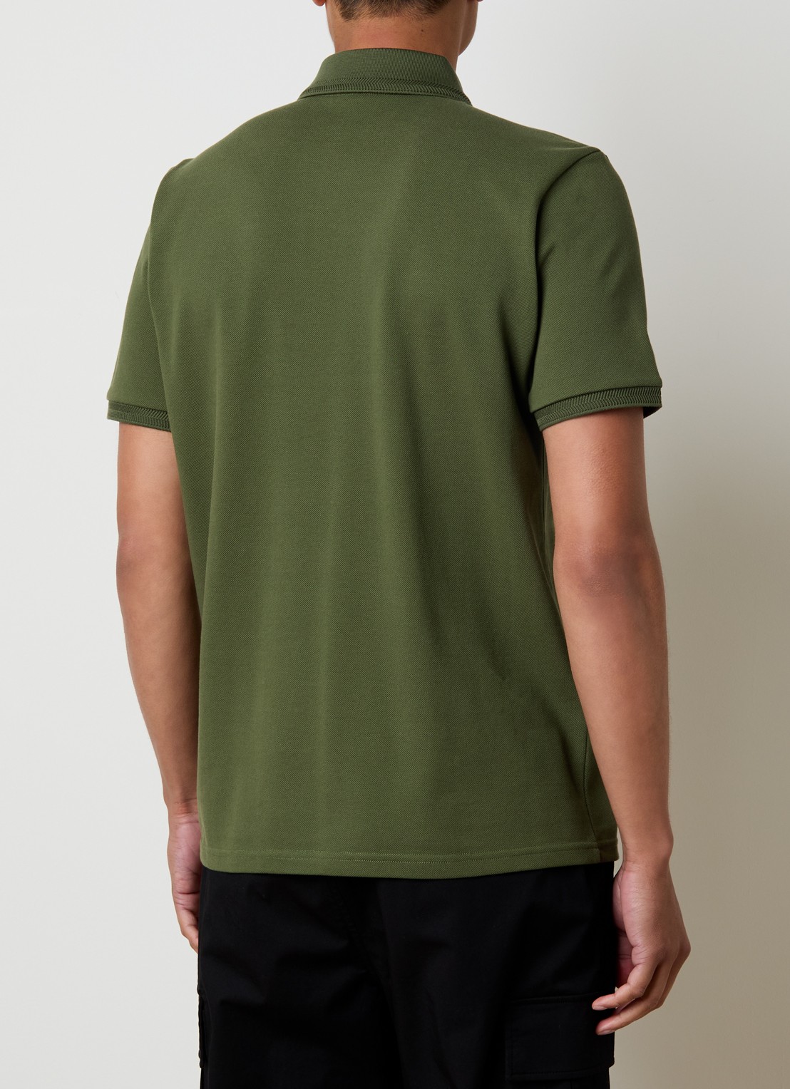 Moncler Polo van piqué katoen - achterkant 3 bronsgroen