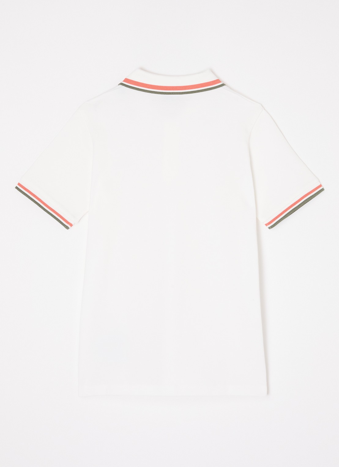 Moncler Polo van piqué katoen - voorkant 2 wit
