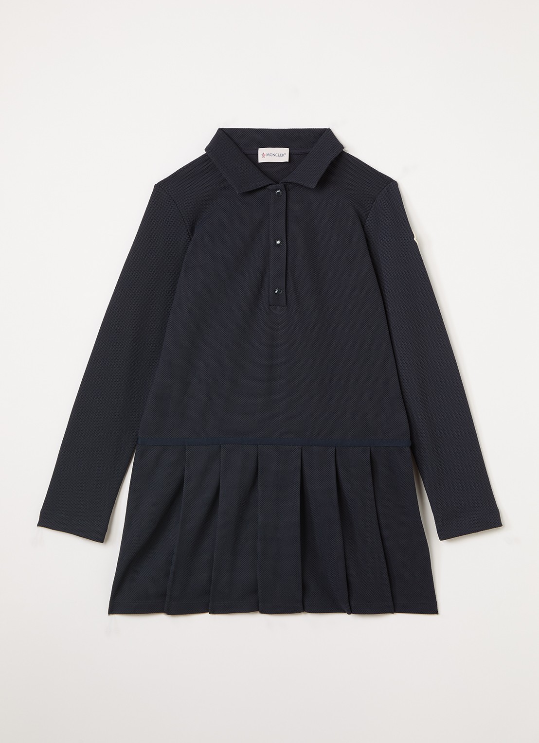 Moncler Polojurk met logoborduring - voorkant 2 donkerblauw