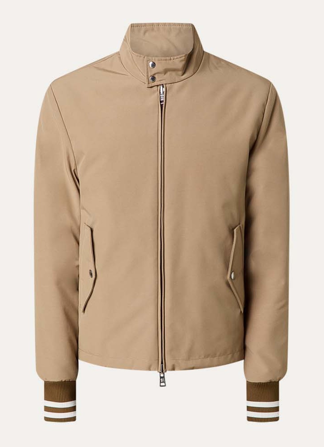 Moncler Prieure reversible bomberjack met opstaande kraag - voorkant 4 camel