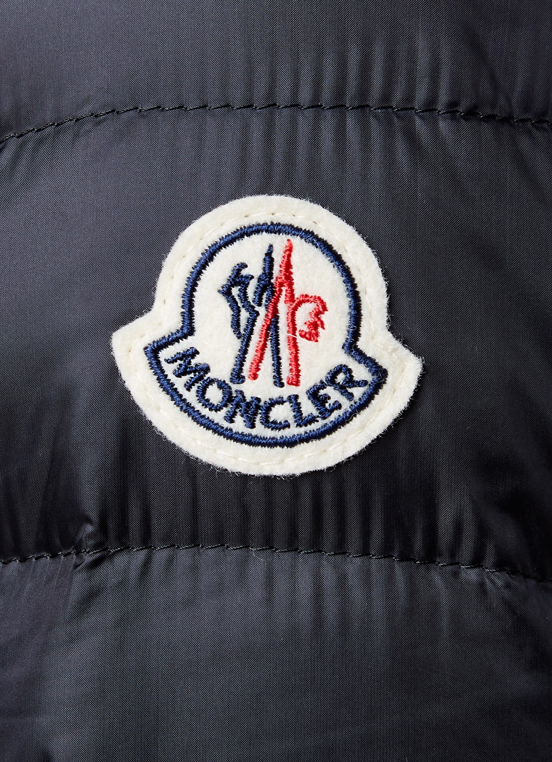 Moncler Puffer jack met donsvulling en klepzakken - detail 2 zwart