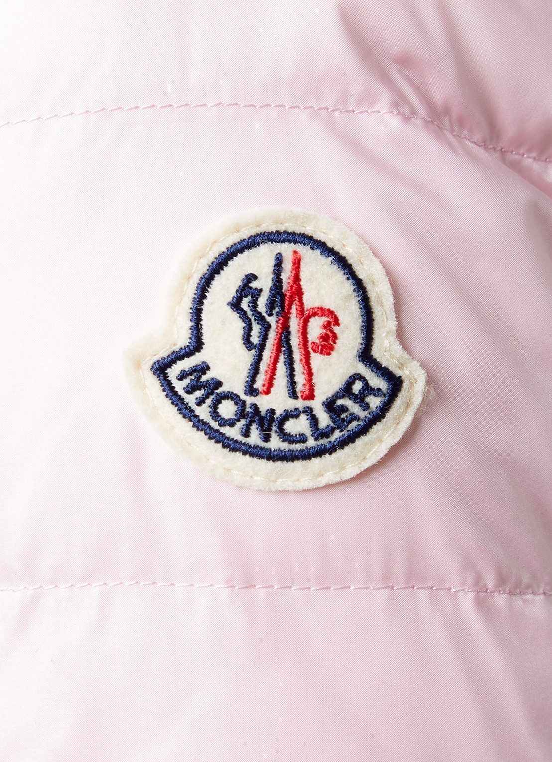 Moncler Puffer jack met donsvulling en klepzakken - detail 2 roze