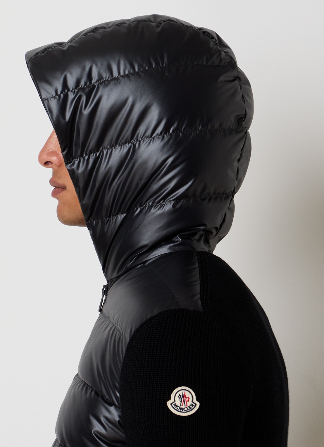 Moncler Puffer jack met donsvulling en steekzakken - detail 5 zwart