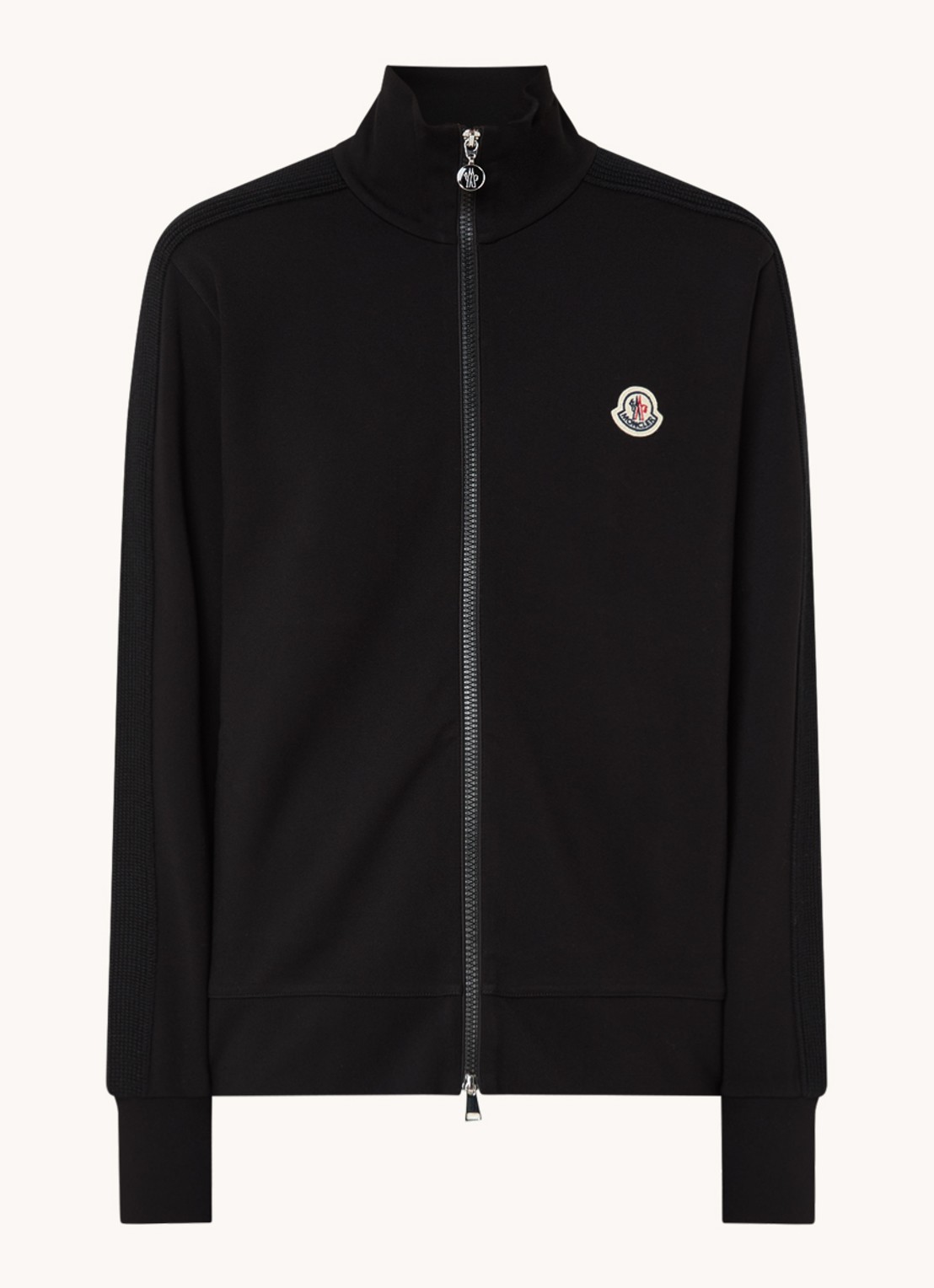 Moncler Punto Milano sweatvest met ritszakken en logo - voorkant 4 zwart