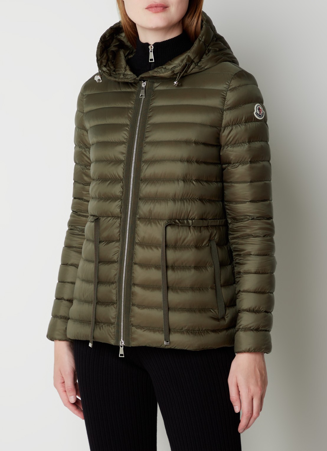 Moncler Raie puffer jack met donsvulling en steekzakken - detail 2 groen