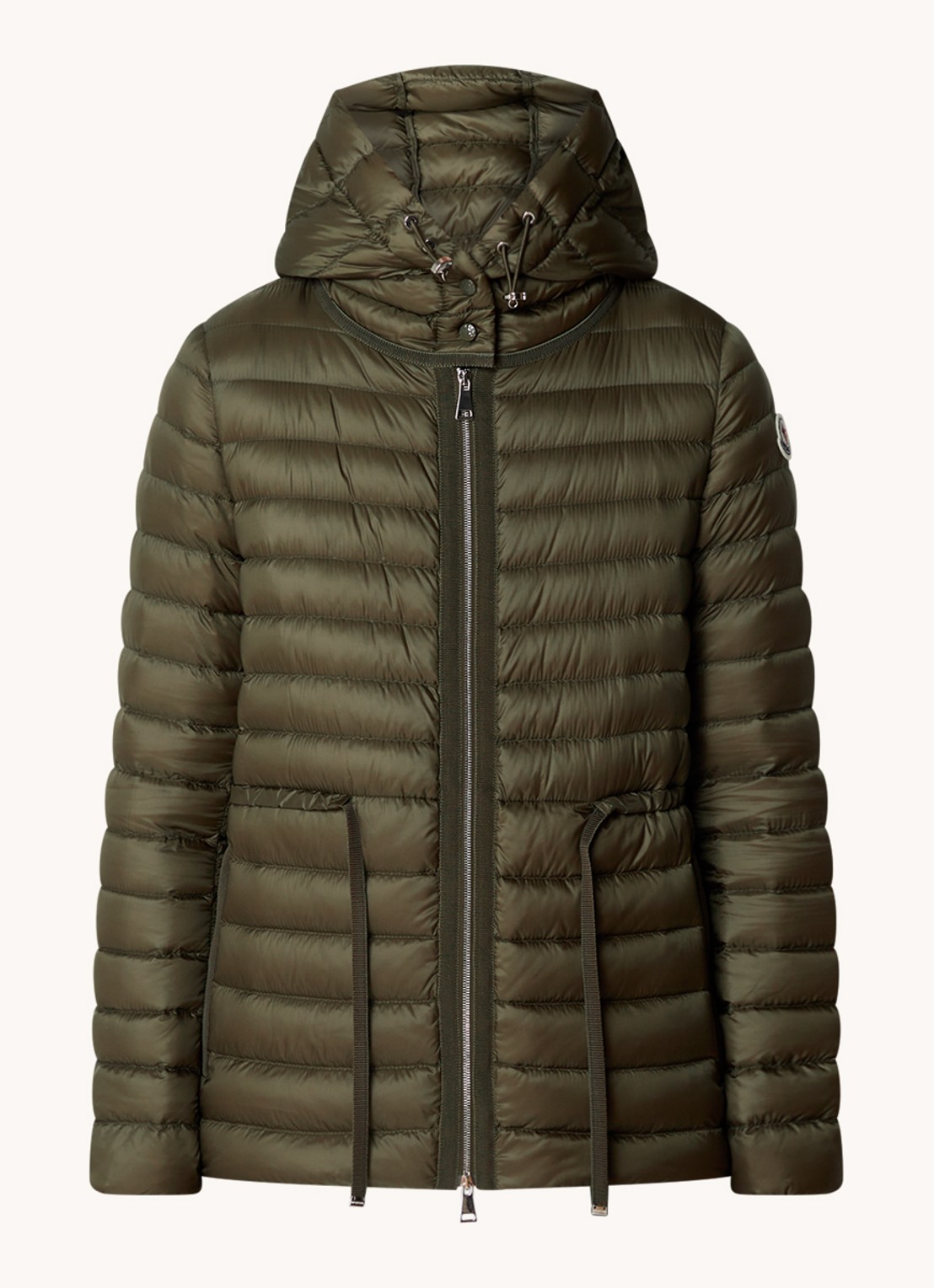Moncler Raie puffer jack met donsvulling en steekzakken - voorkant 5 groen