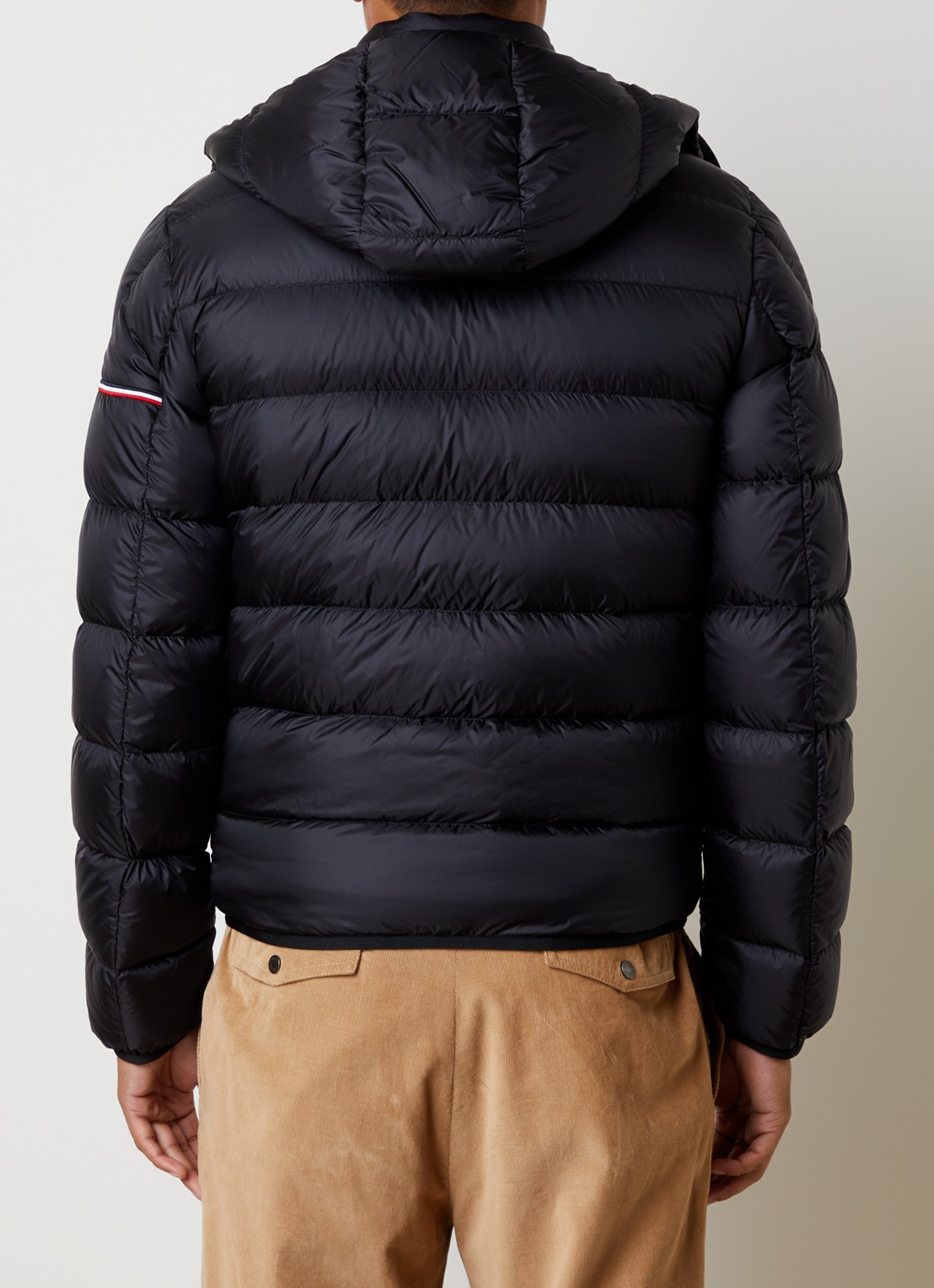 Moncler Ravenlock puffer jack met donsvulling en afneembare capuchon - achterkant 3 zwart