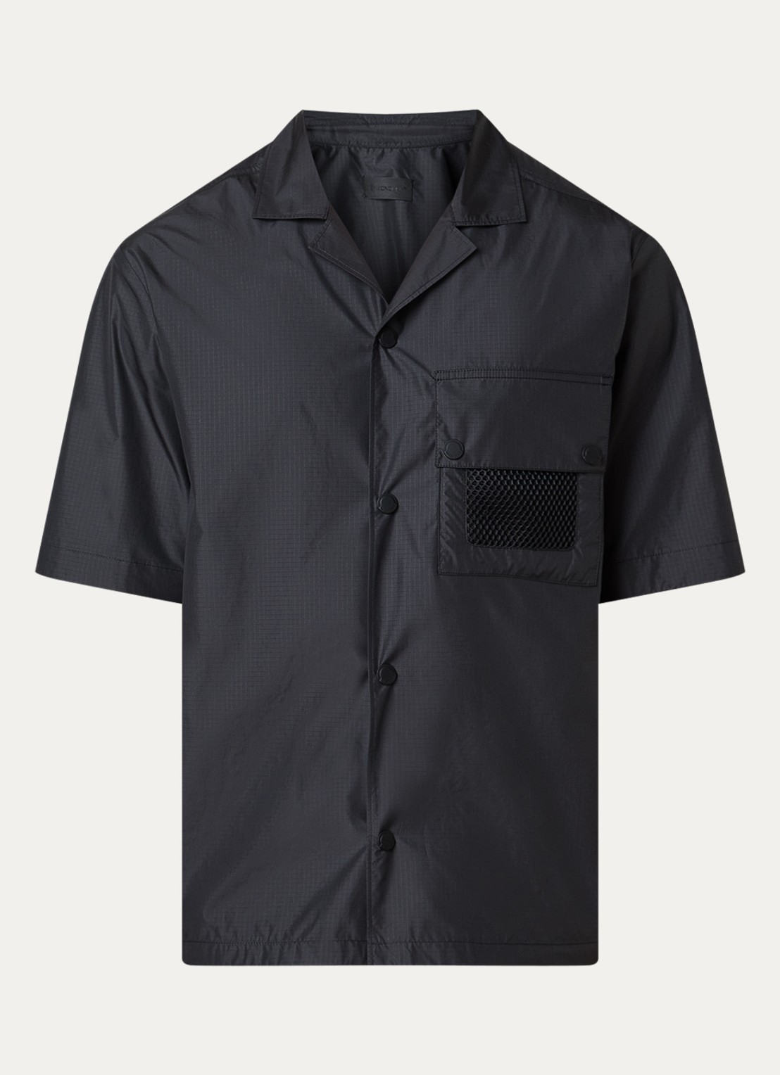 Moncler Regular fit overhemd met borstzak en logo - voorkant 4 zwart