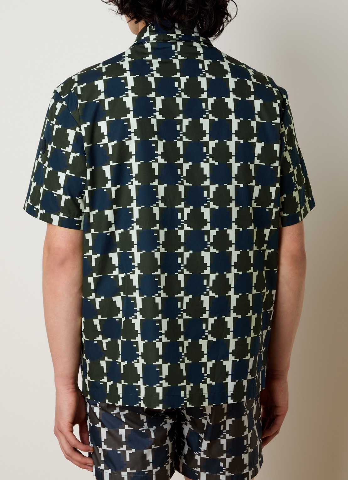 Moncler Regular fit overhemd met grafische print en logo - achterkant 5 legergroen