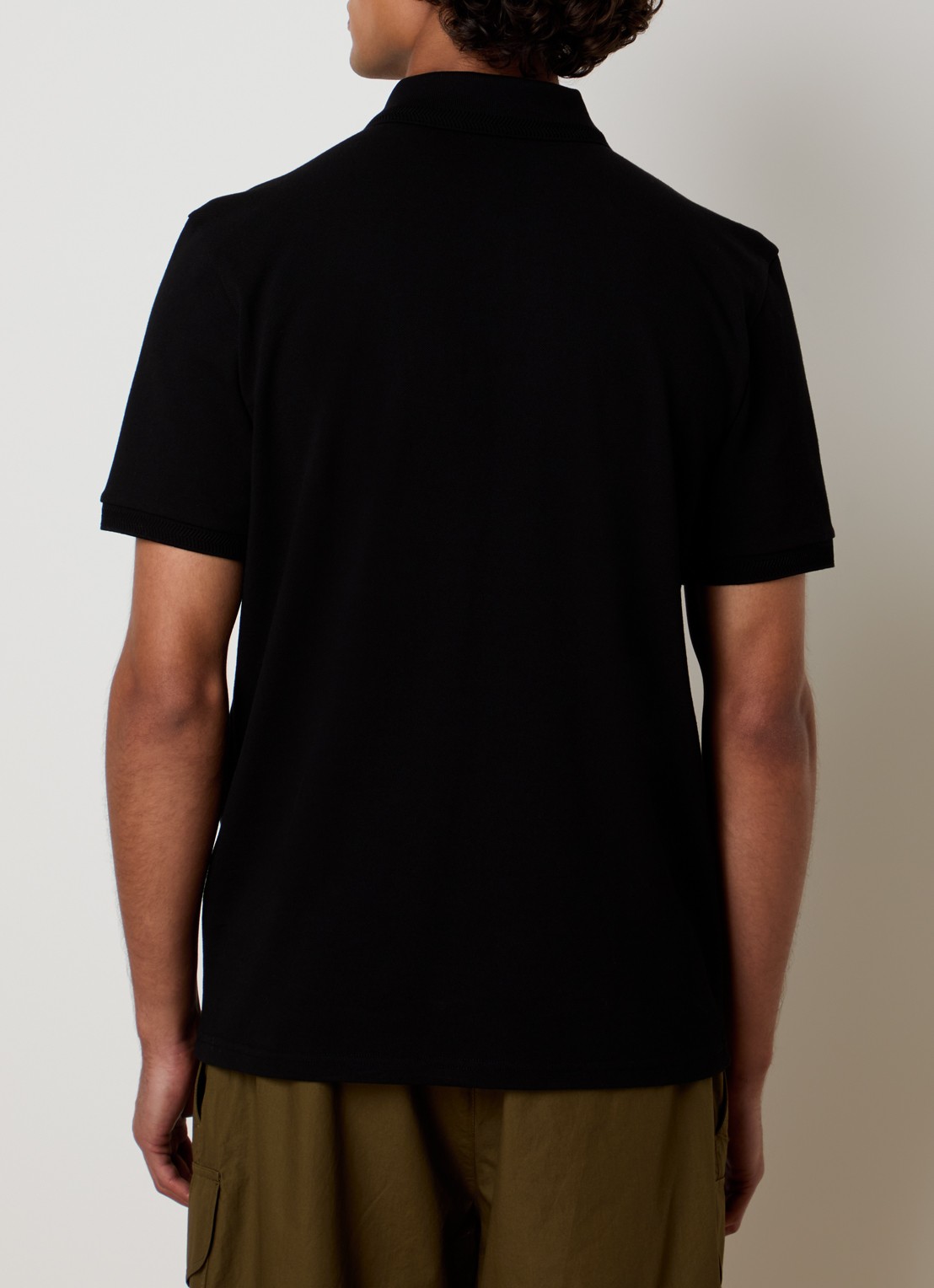 Moncler Regular fit polo met logo - achterkant 5 zwart
