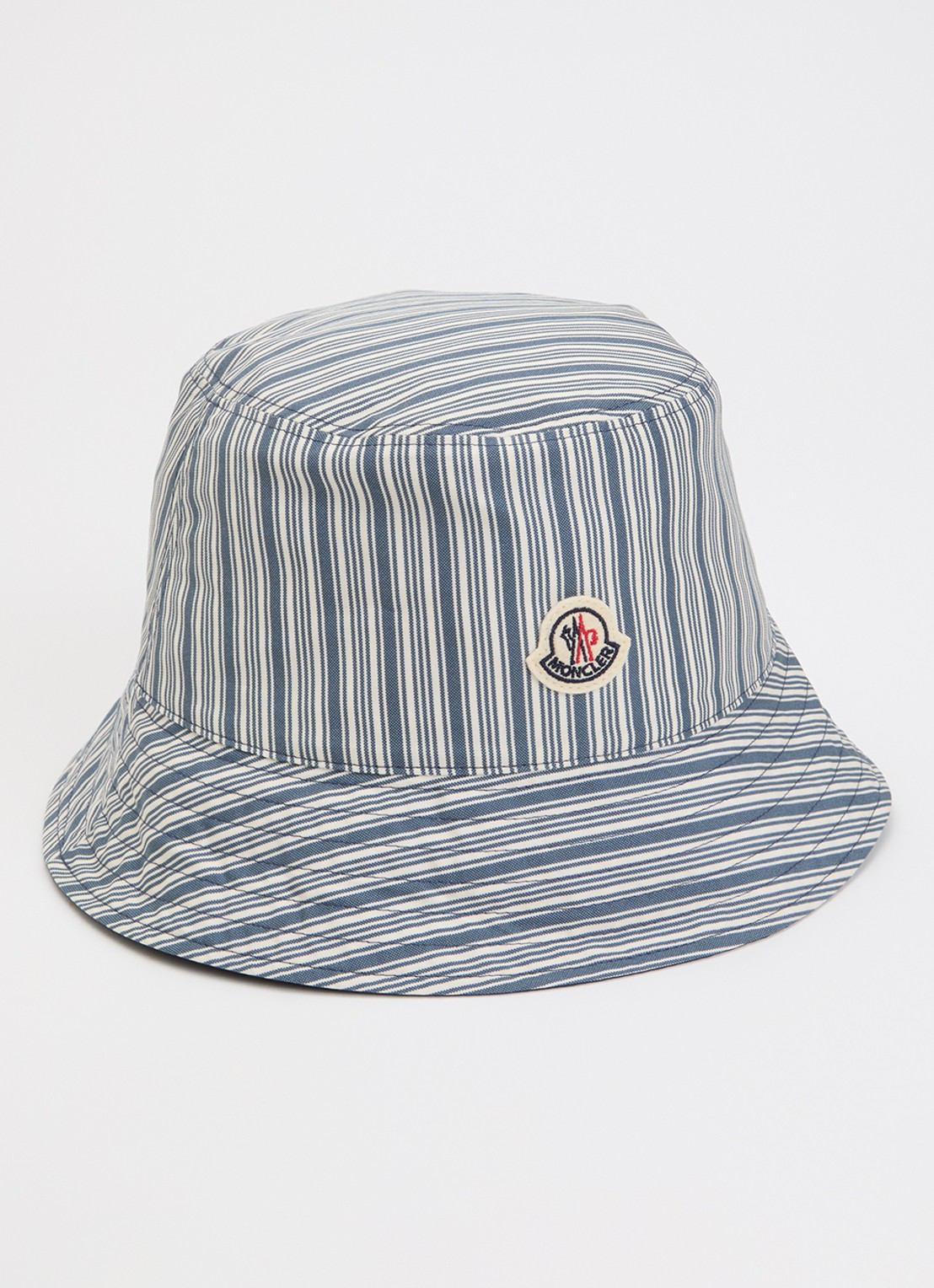 Moncler Reversible bucket hoed met logo - voorkant blauw