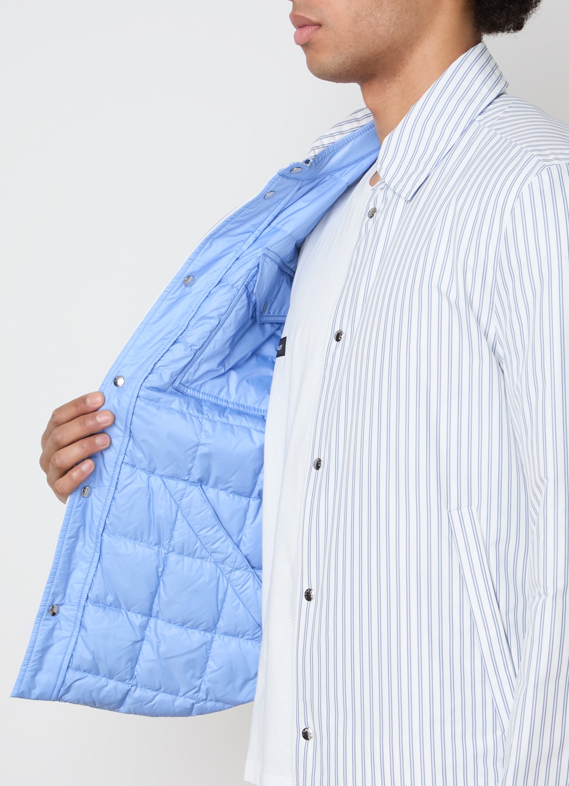 Moncler Reversible gewatteerd jack met donsvulling en steekzakken - detail 5 wit